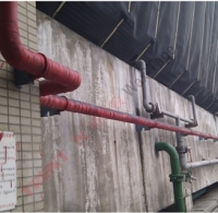 冷却水塔边消防管精包覆后上漆管理